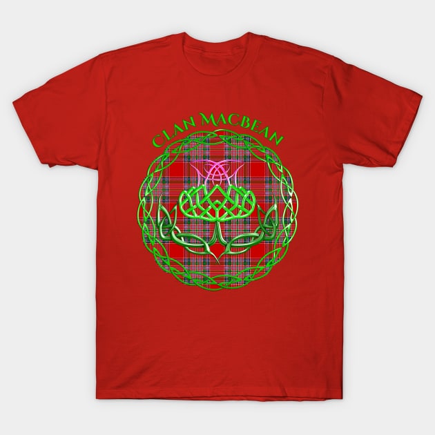 MacBean Scottish Tartan Celtic Thistle T-Shirt by CelticFlame